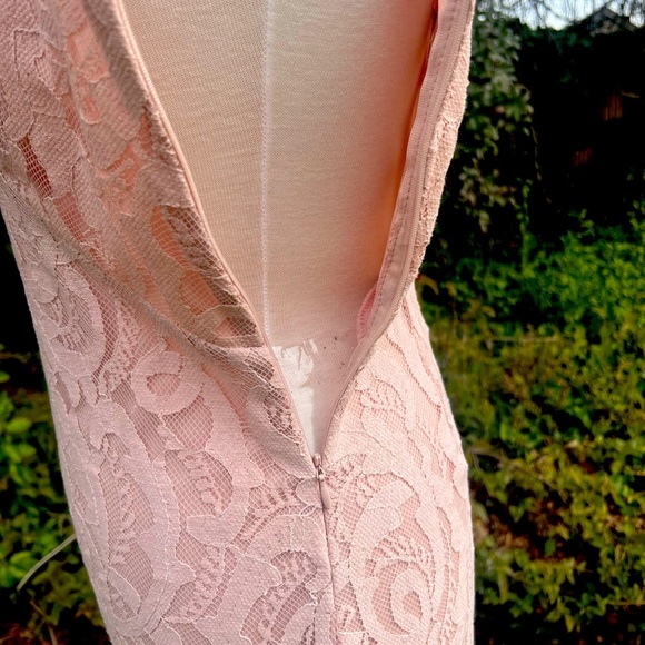 MADE for Impulse Elegant Dusty Rose Pink Lace Sleeveless Dress - Picture 4 of 6